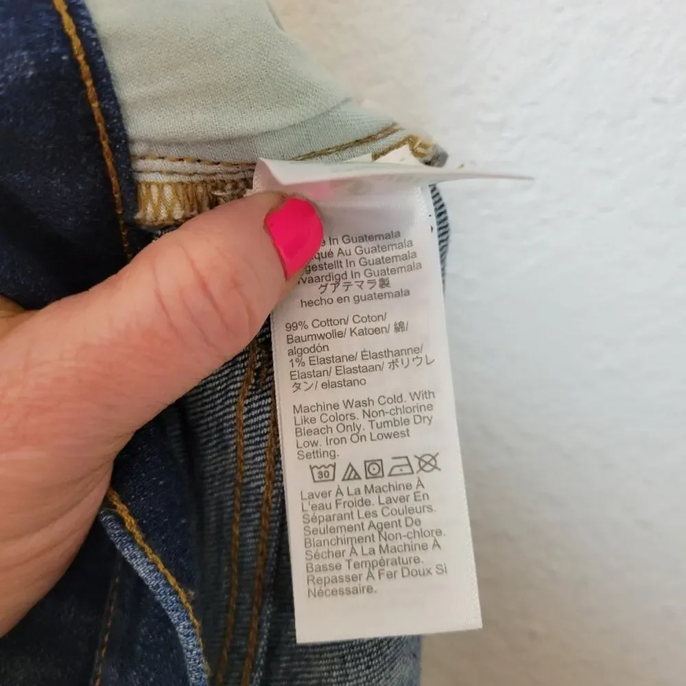 J CREW Classic Denim Jean Short In Pacific Blue Wash High Rise Size 27